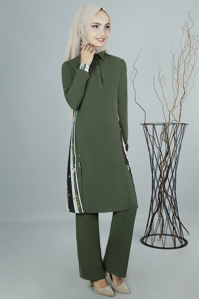 3354 Desenli Haki Takım
