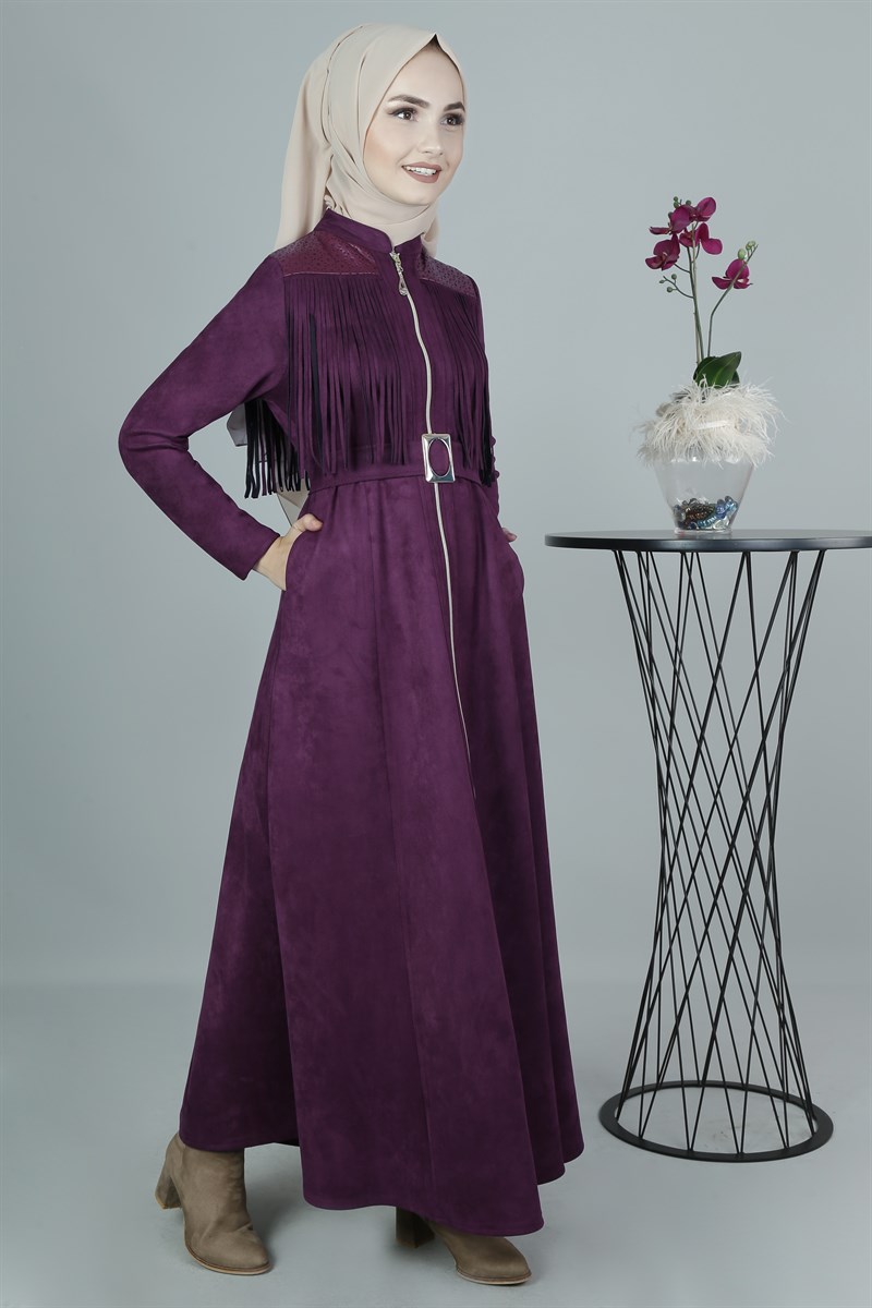 3403 Püsküllü Mürdüm Ferace