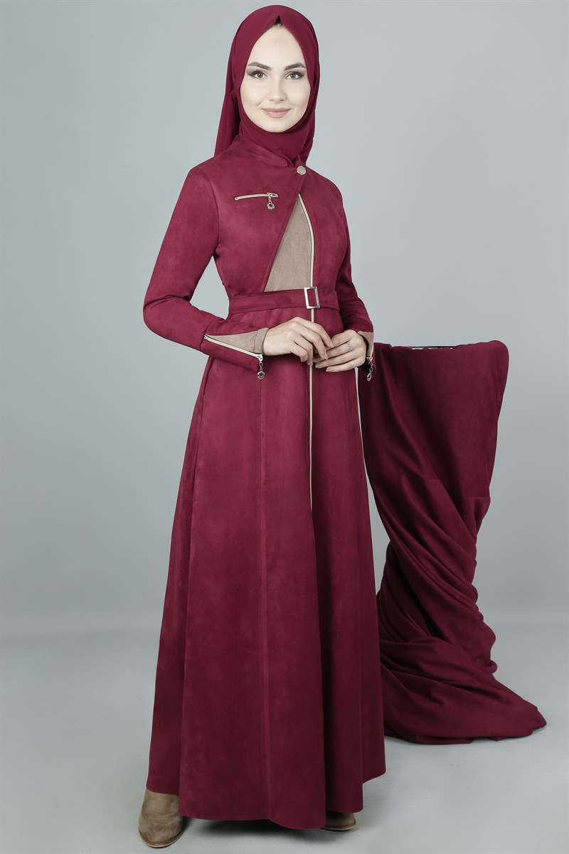 3438 Vizon Detaylı Şarabi Ferace