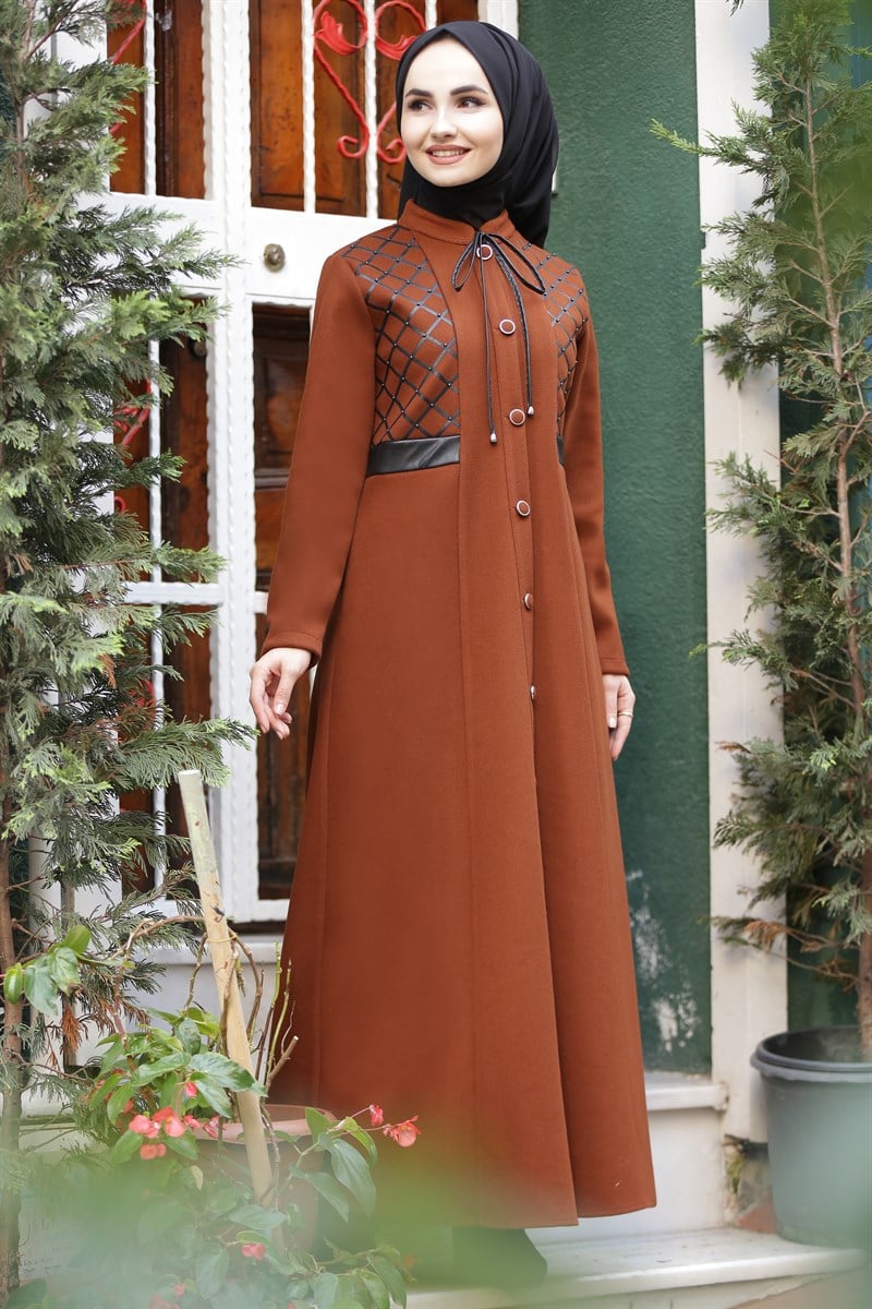 3569 Deri Detaylı Kiremit Kaban