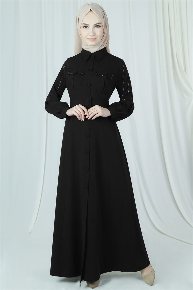 3597 Körük Cepli Siyah Ferace