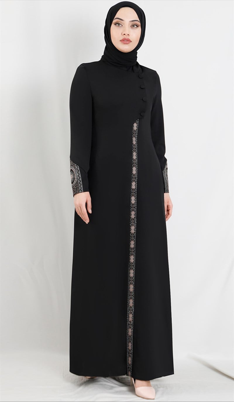 Sleeve Embroidered Abaya
