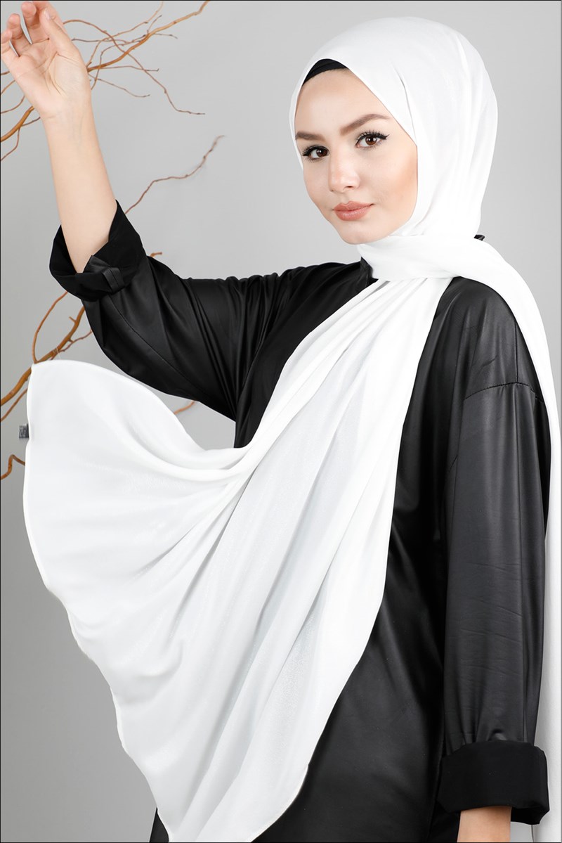 4213 Simli Beyaz Şal