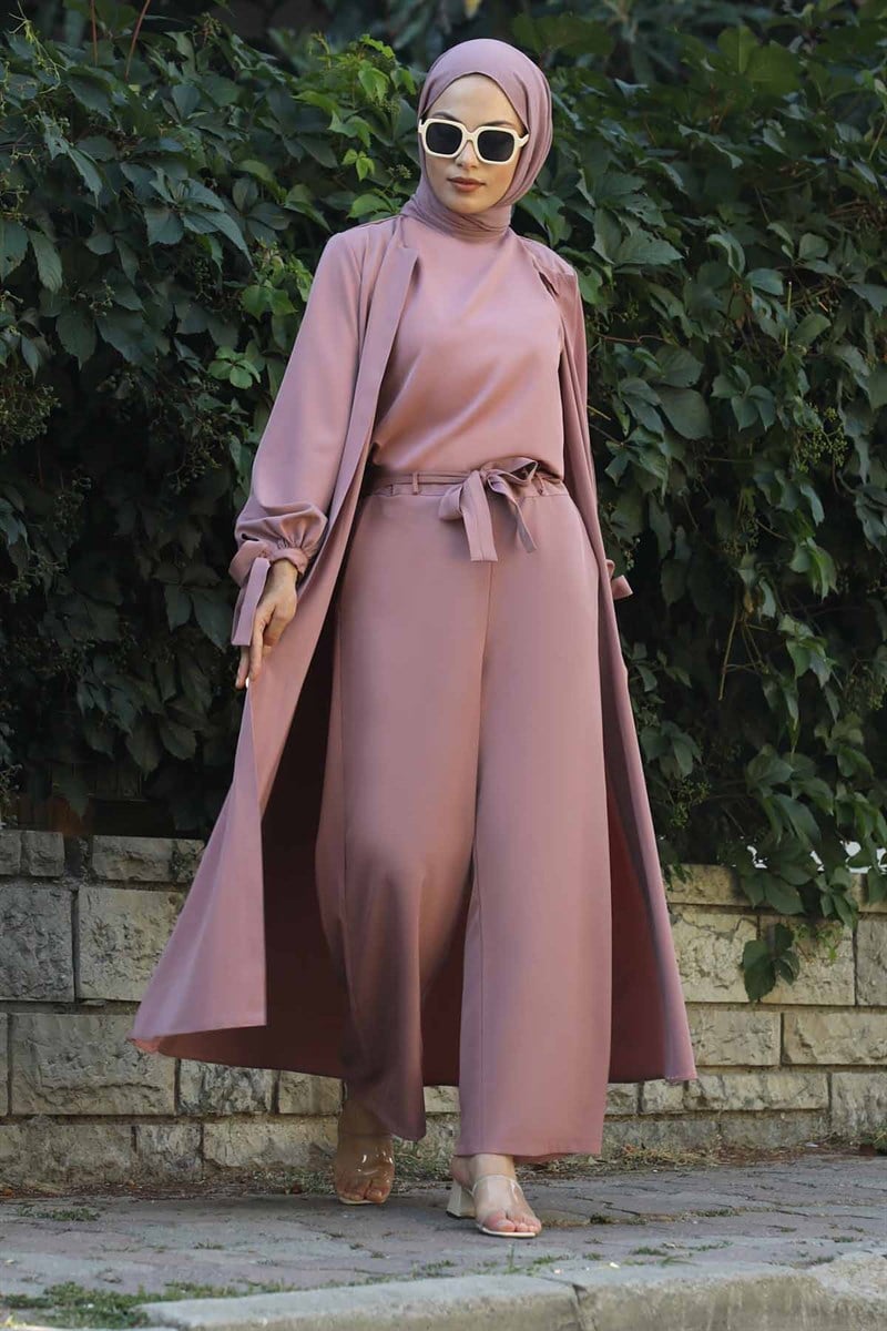 Aisha Üçlü Takım İndigo