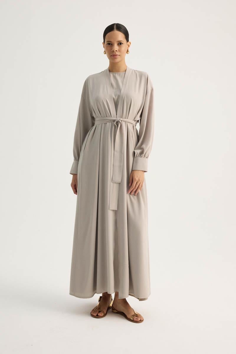 Arka Parçalı Abaya Takım Taş