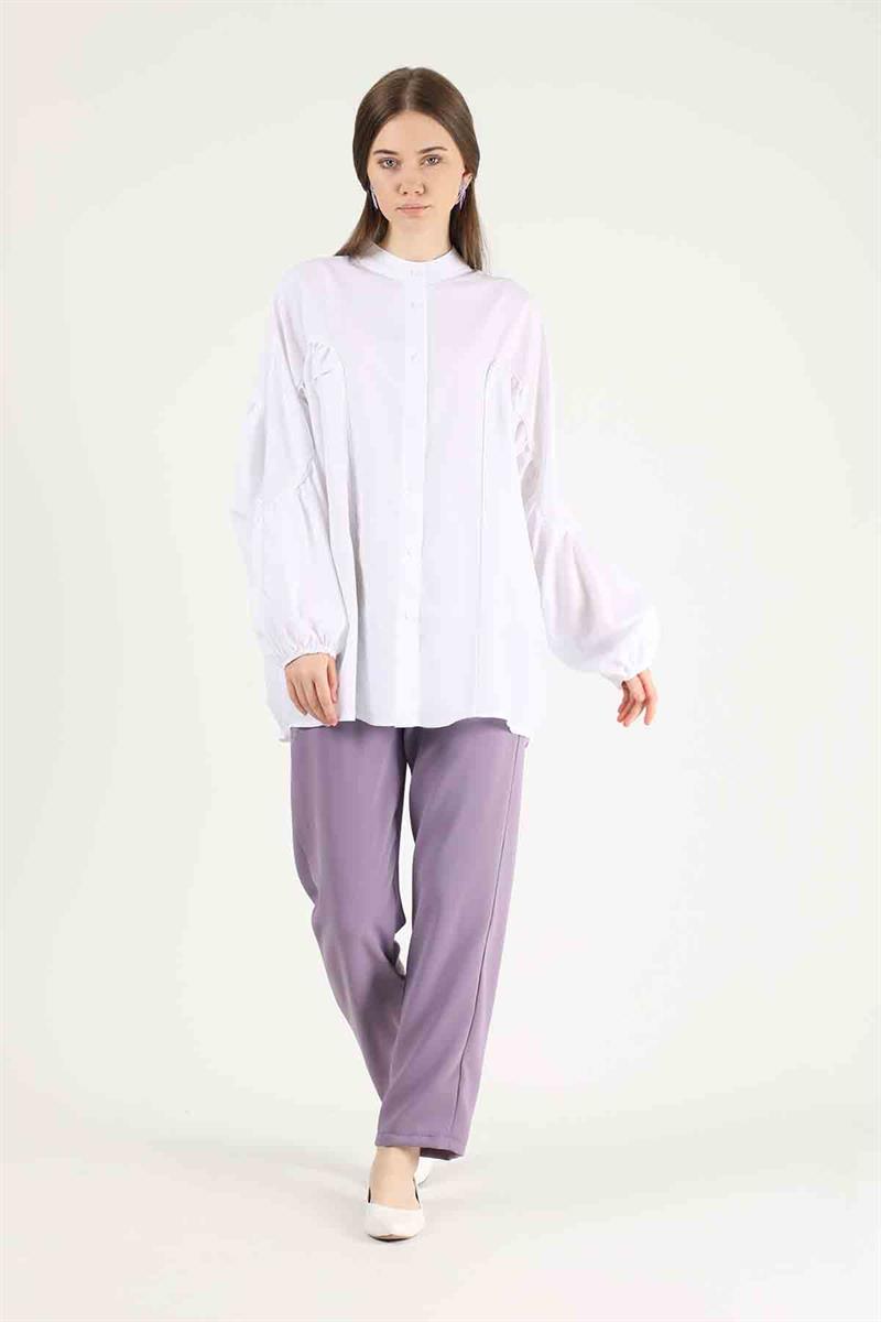 Balon Kol Gömlek Ekru