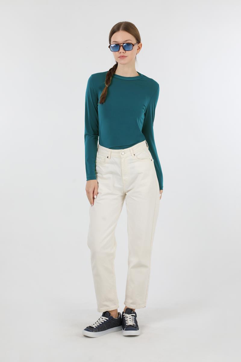 Bisiklet Yaka Body Petrol