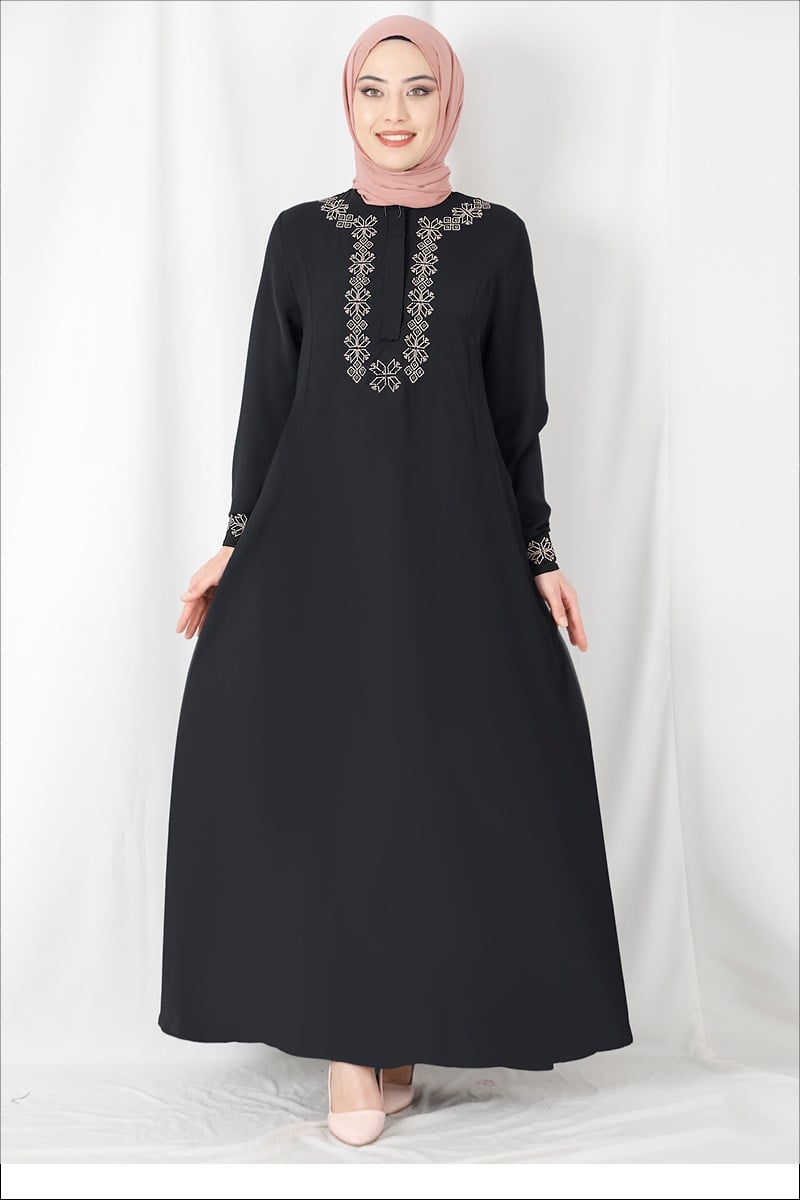 Bohem Elbise Siyah