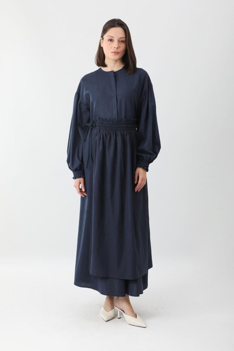 Çağıl Elbise Lacivert