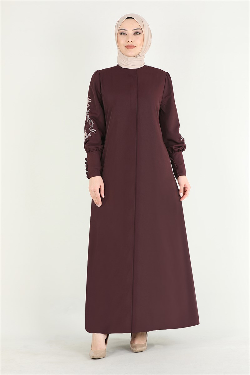 Çiçek Nakışlı Ferace Şarabi