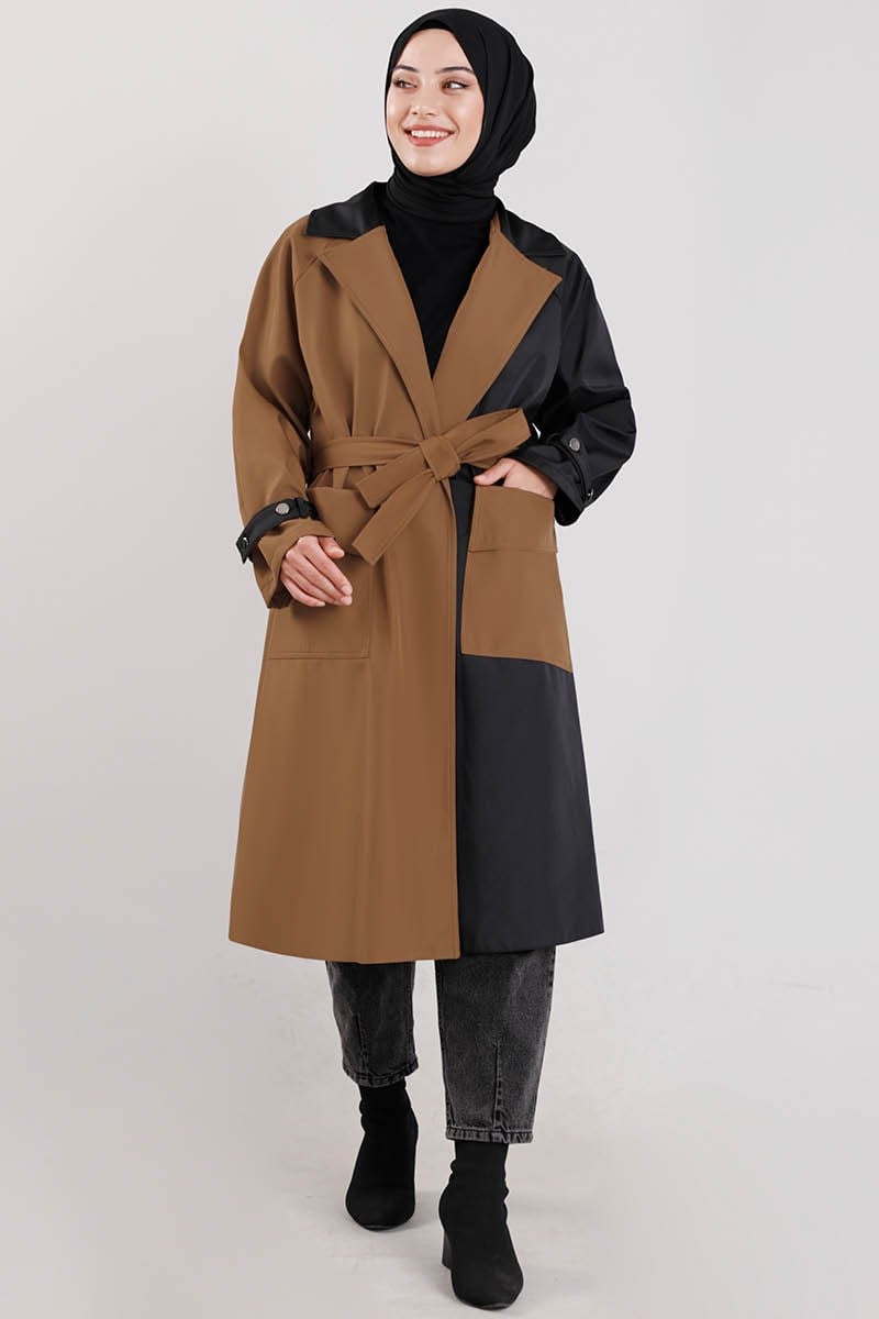 Çift Renkli Trenç Taba