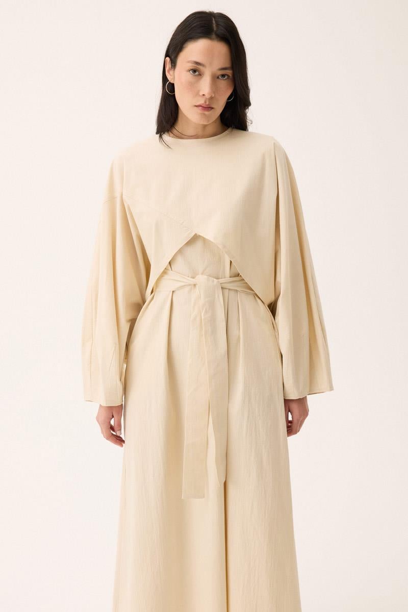 Croplu Elbise Takım Taş