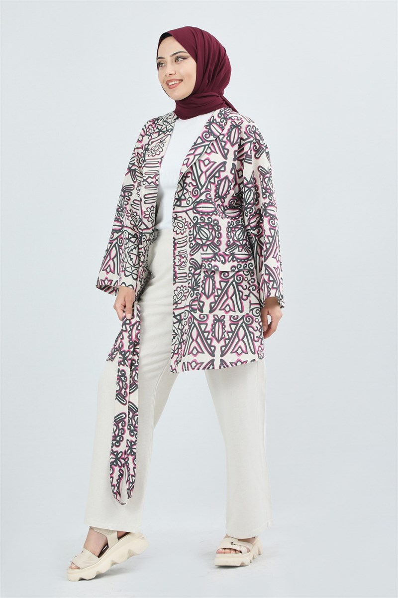 Desenli Keten Takım Pembe