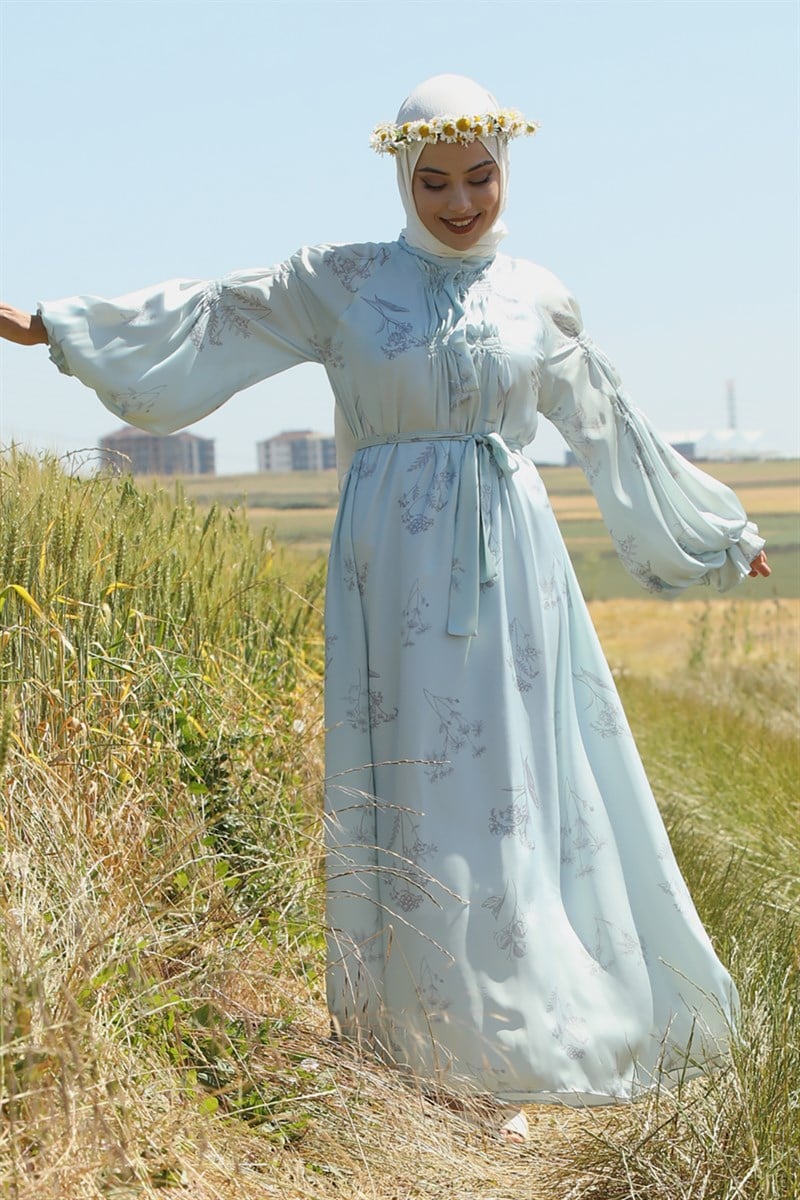 Dıamond Saten Elbise Mint