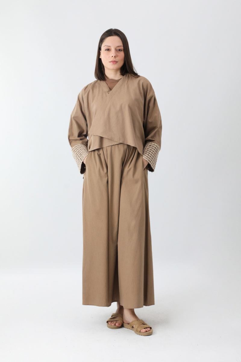 Dora Kimono Takım Camel