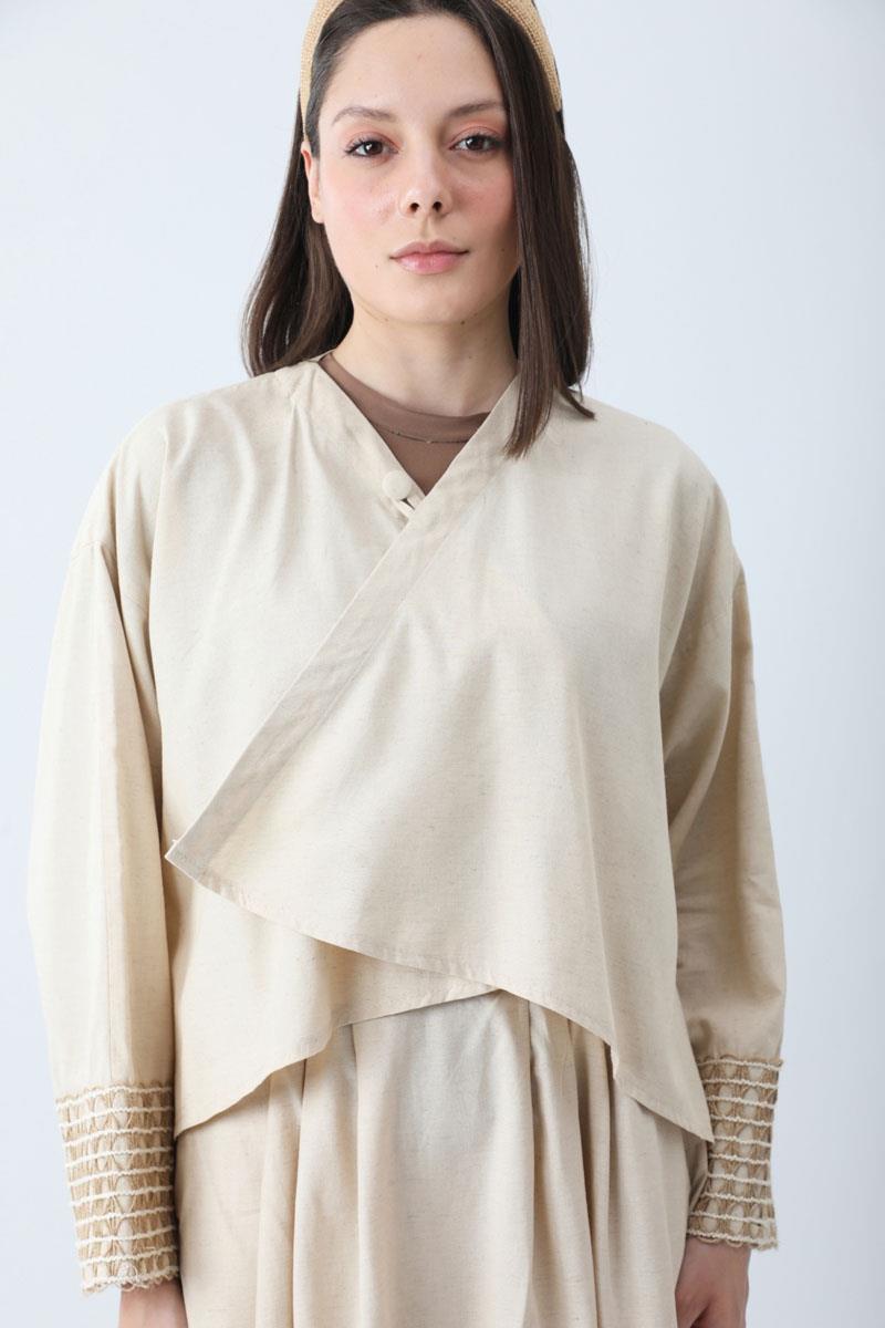 Dora Kimono Takım Camel