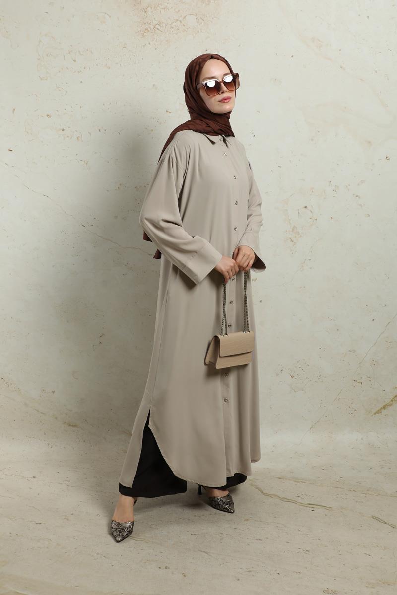 Duble Kol Salaş Gömlek Taş