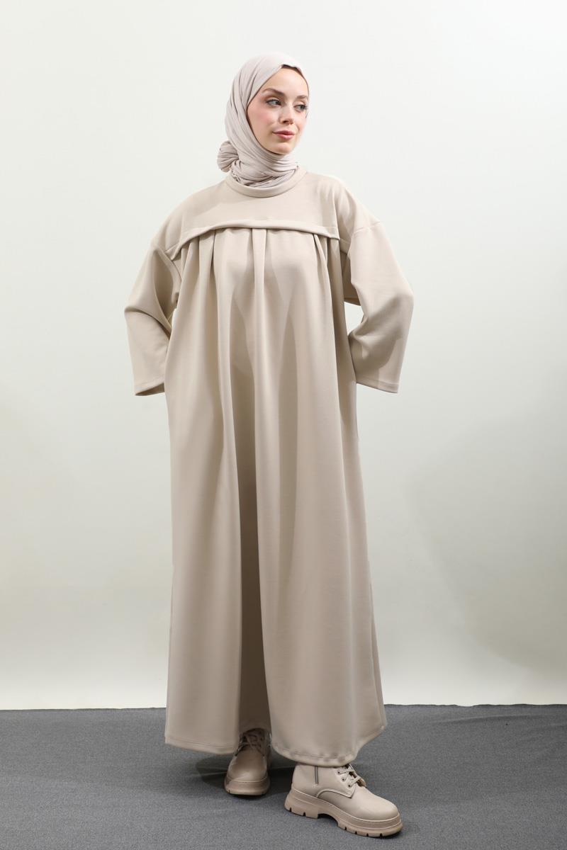 Eldiven Detay Elbise Taş