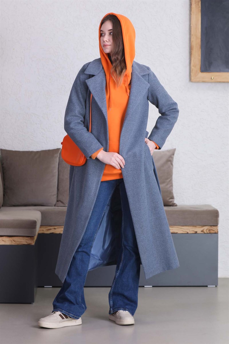 Fit Coat Navy Blue