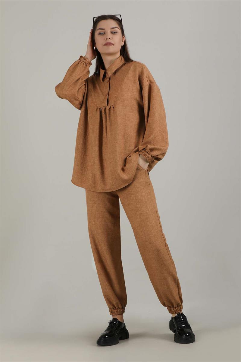 Gömlek Yaka Takım Taba