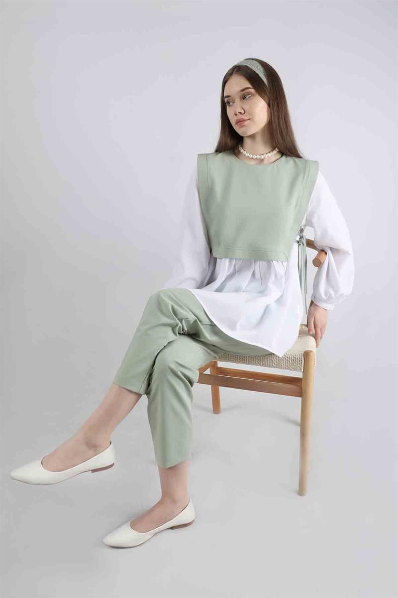 Gömlekli Tunik Takım Mint