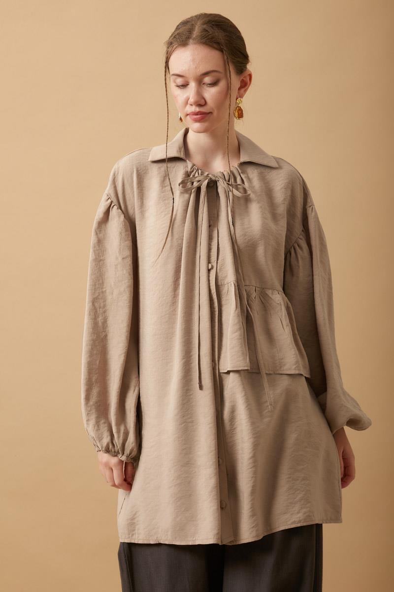 Günce Modal Gömlek Bej