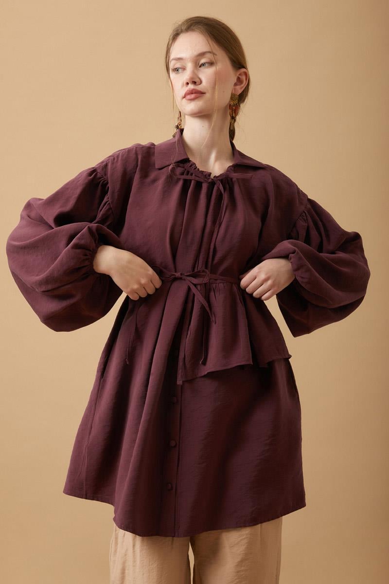 Günce Modal Gömlek Bordo