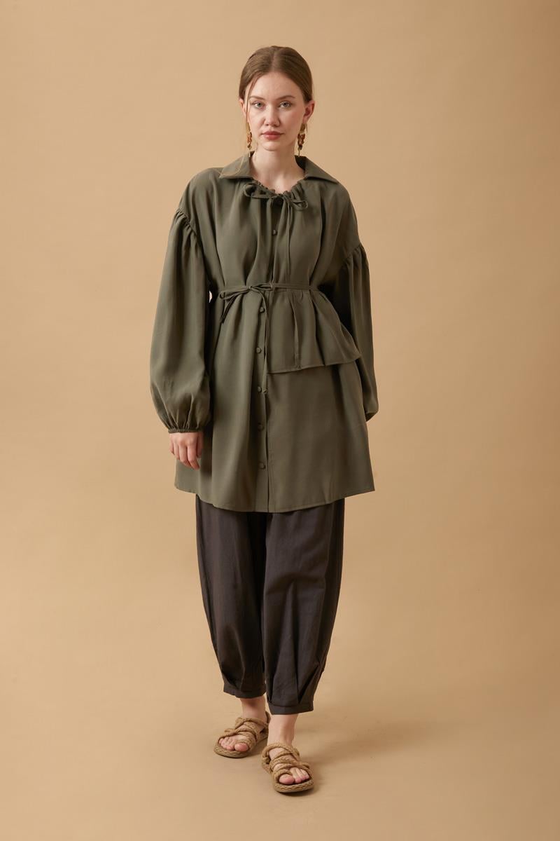 Günce Modal Gömlek Haki