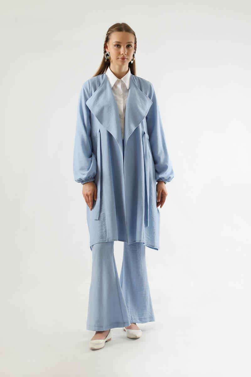 İspanyol Paça Kimono Takım Bebe Mavisi