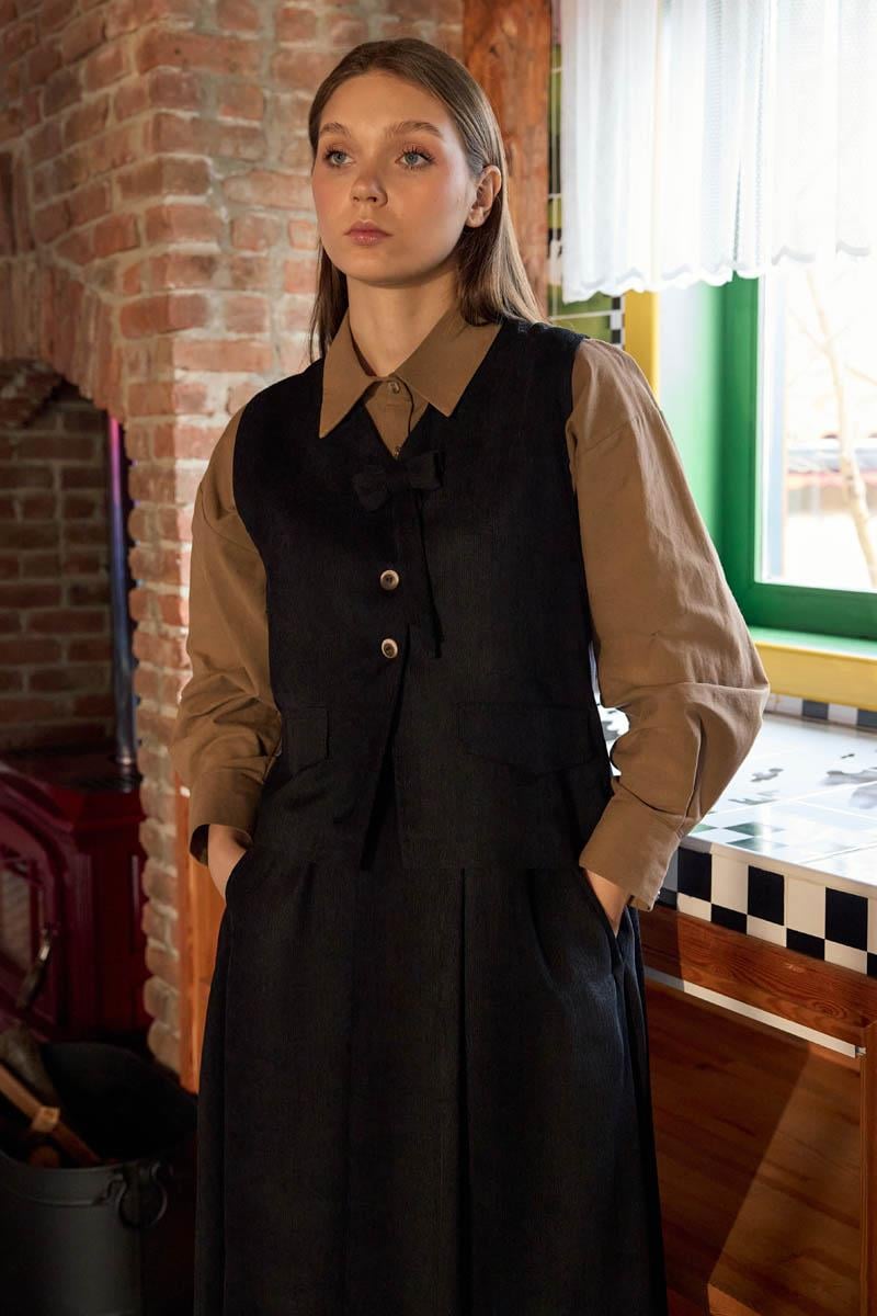 Kadife Etek Takım Siyah