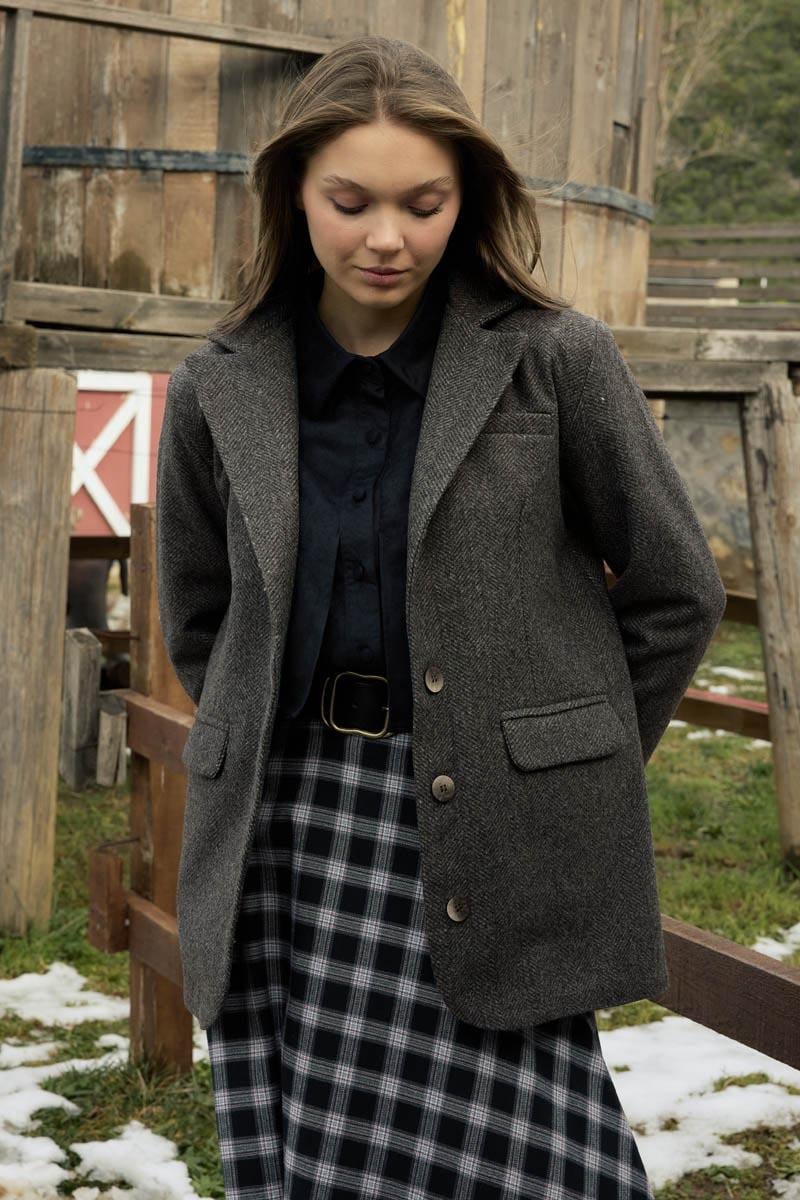 Kaşe Blazer Ceket Antrasit