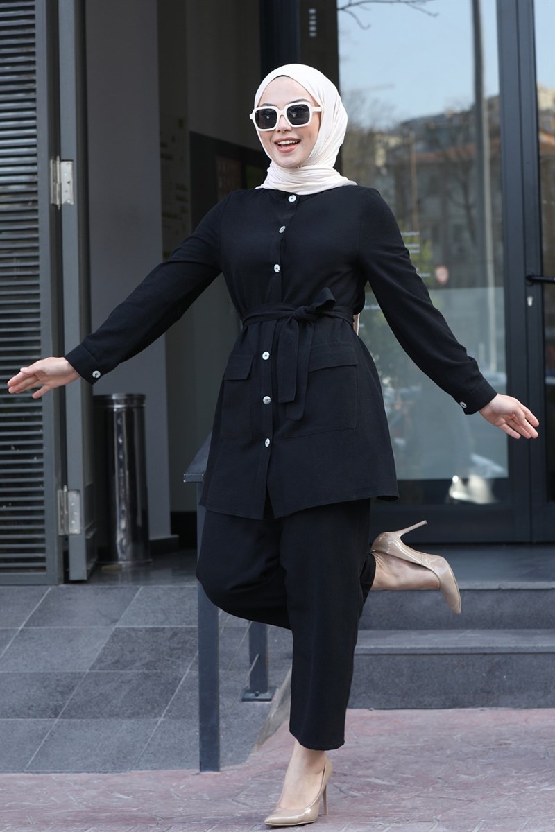 Keten İkili Takım Siyah