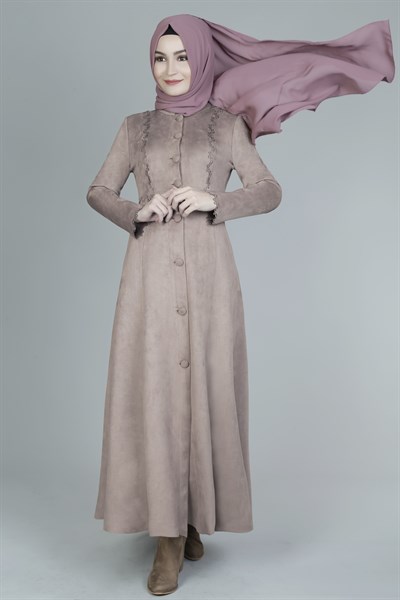 Laser Cut Mink Abaya