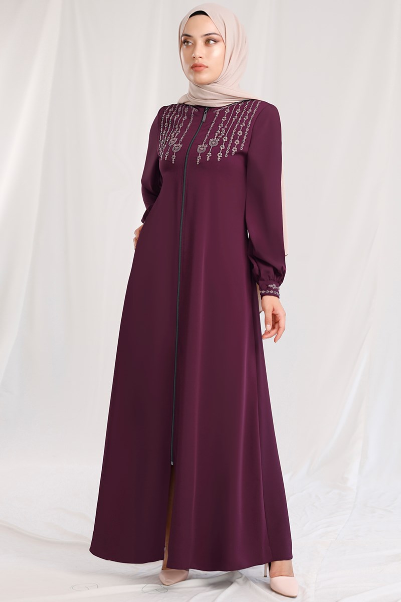 Motif İşlemeli Ferace Şarabi