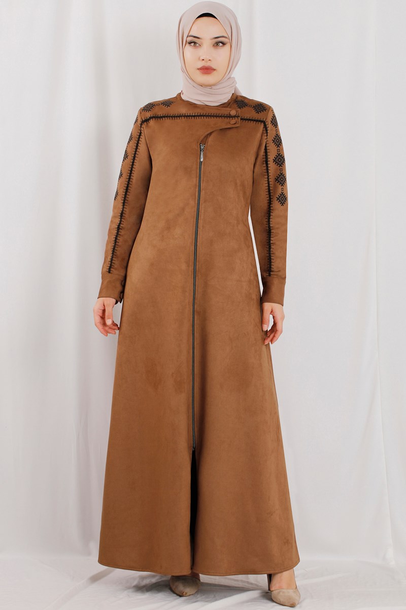 Nakış İşlemeli Taba Ferace