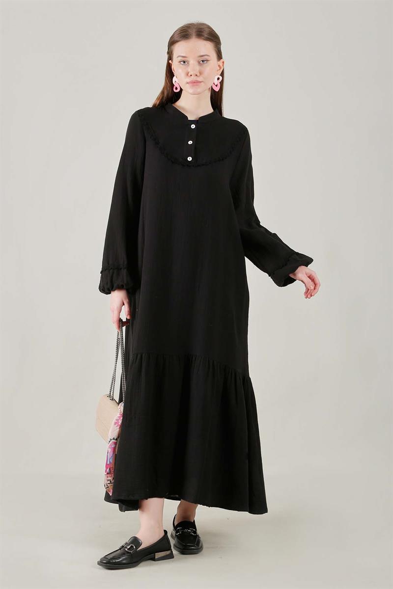 Otantik Elbise Siyah