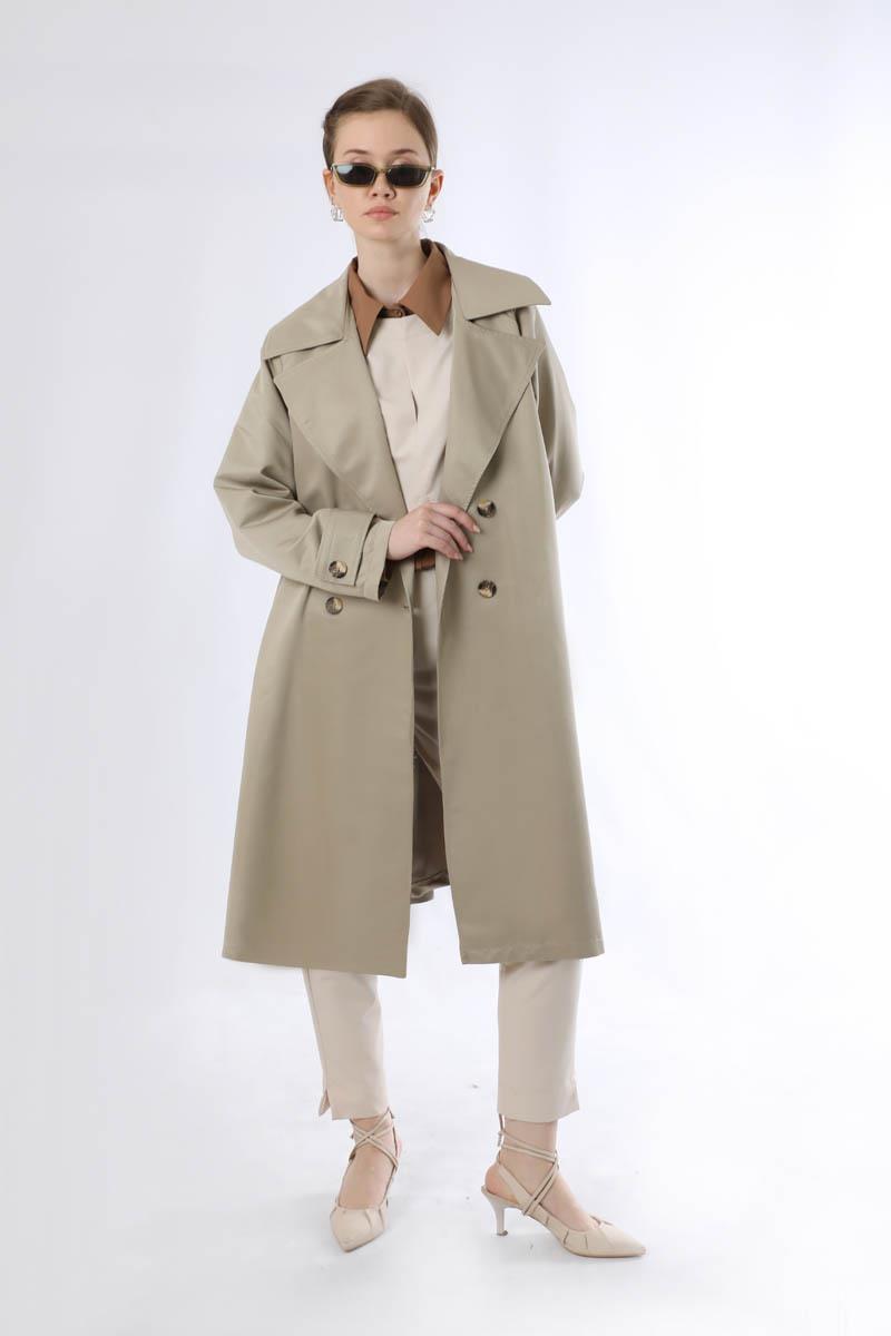 Oversize Trençkot Taş