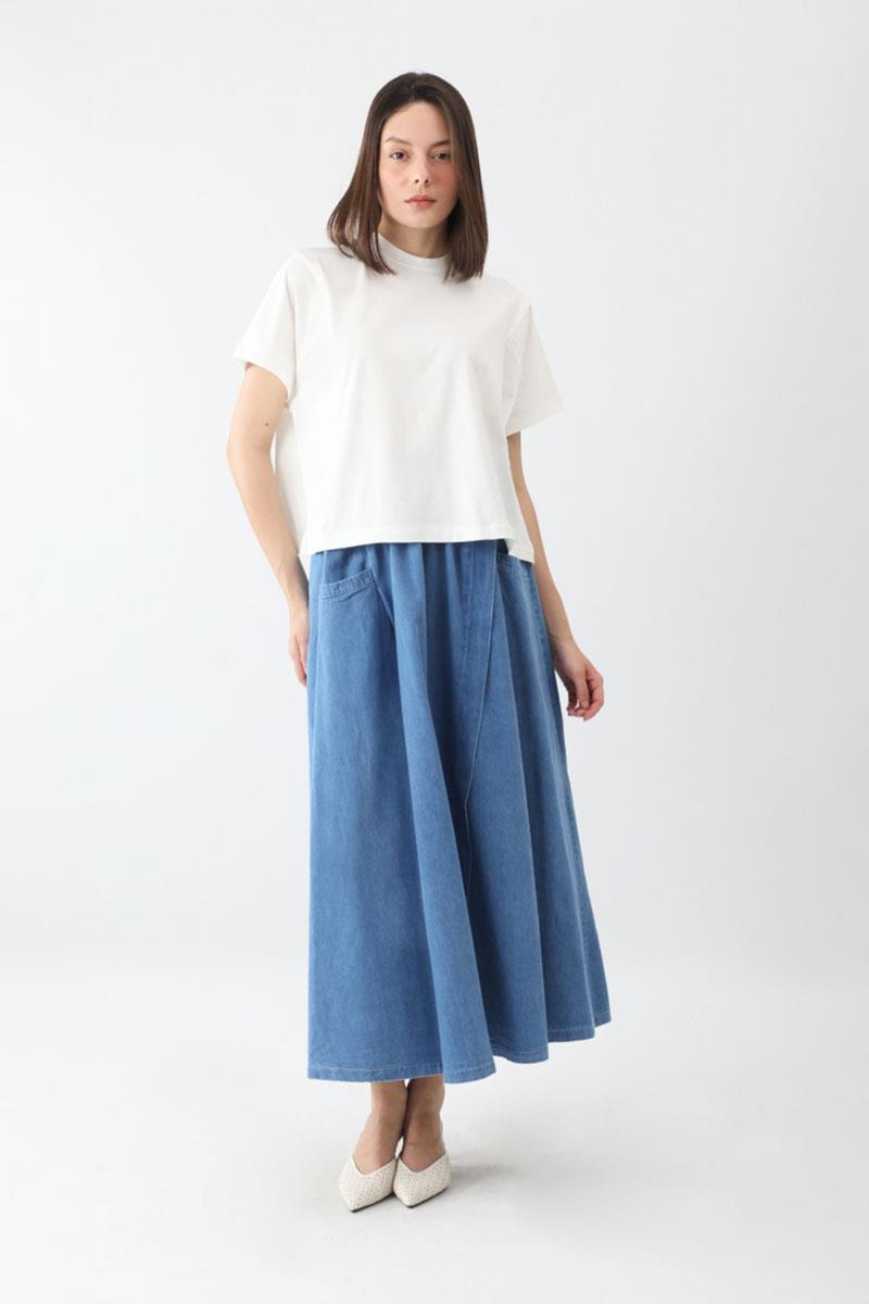 Pamuklu Kısa Kollu Tişört Beyaz