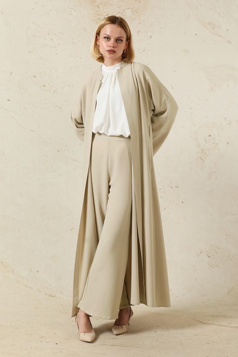 Pantolonlu Abaya Takım Taş