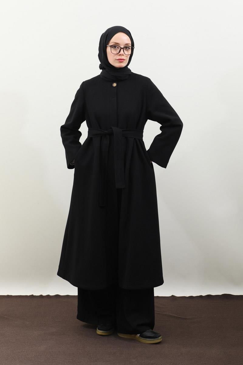 Pelerinli Kaban Siyah