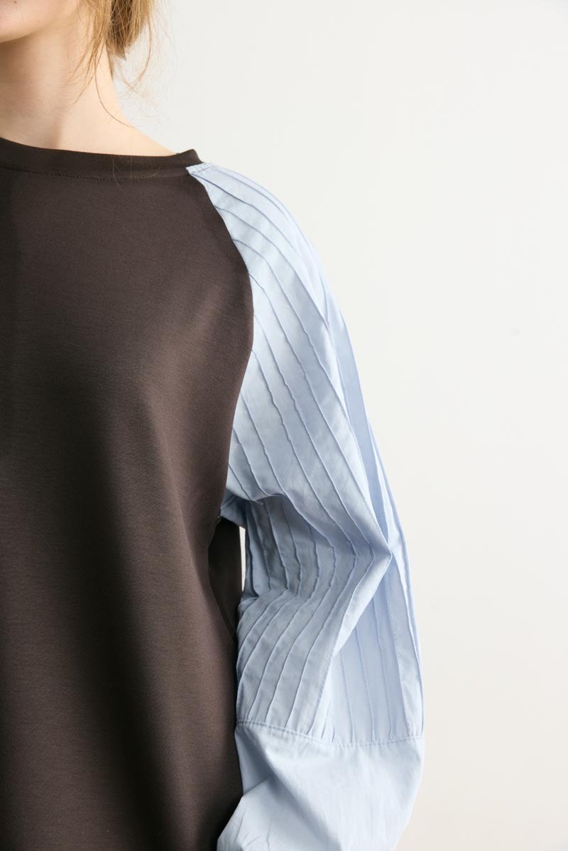 Poplin Kol Detaylı Bluz 