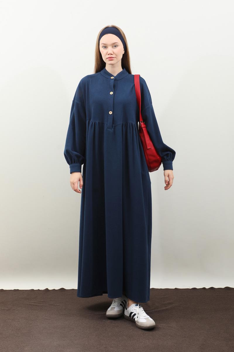 Salaş Triko Elbise Lacivert