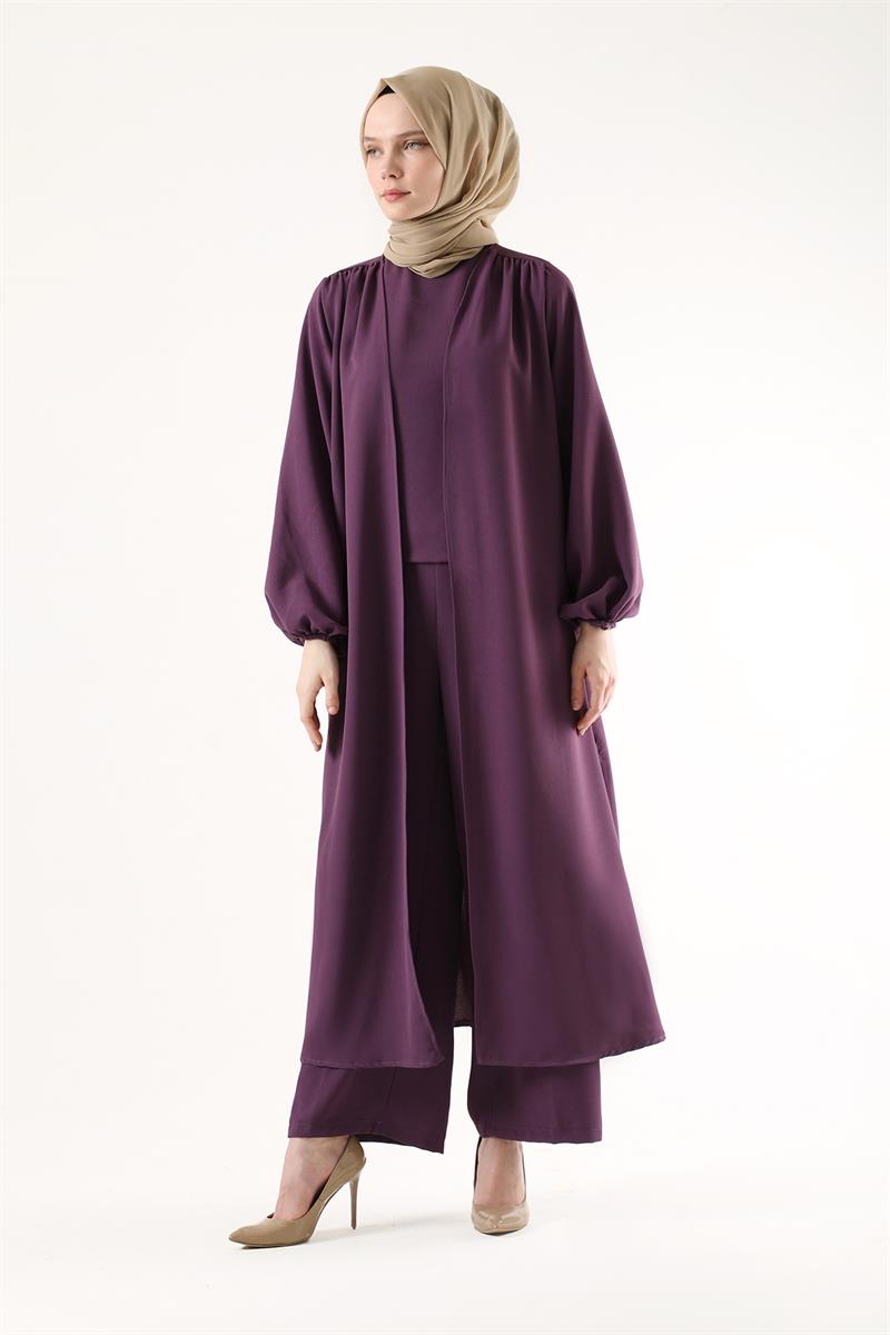 Soft Kimono Takım Mürdüm