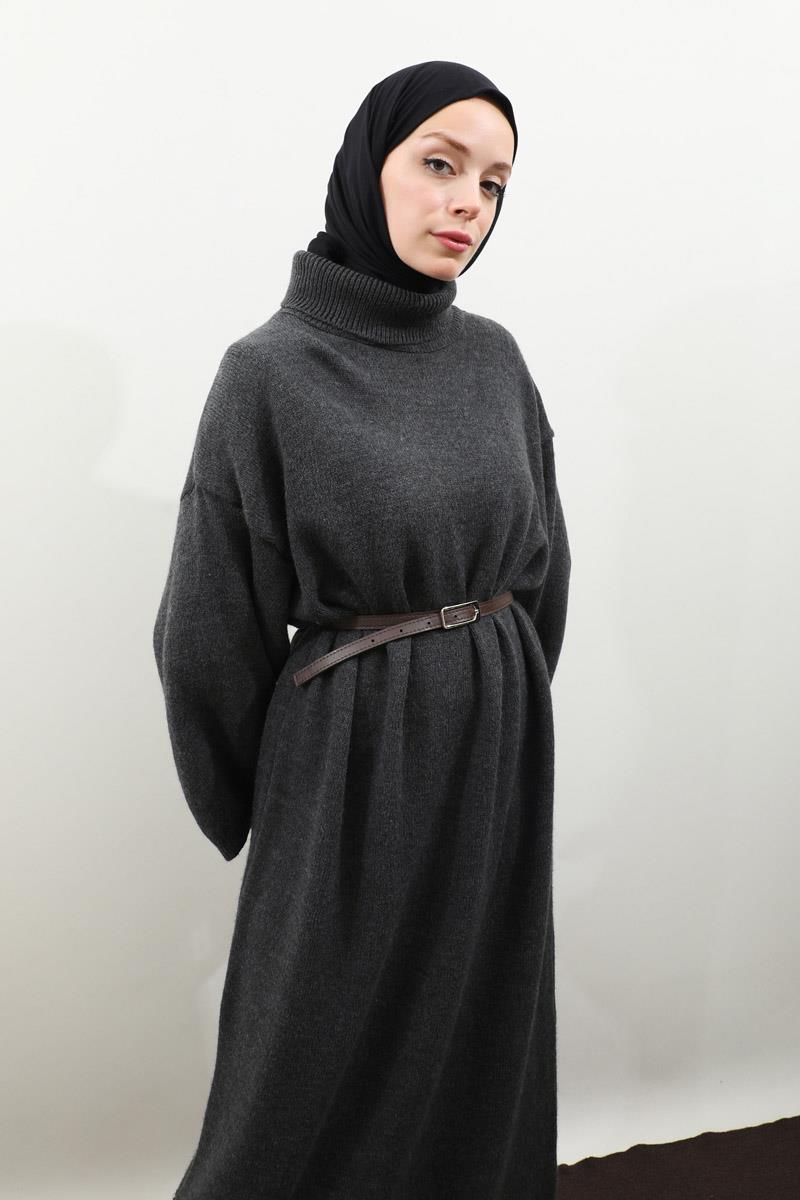 Triko Elbise Antrasit