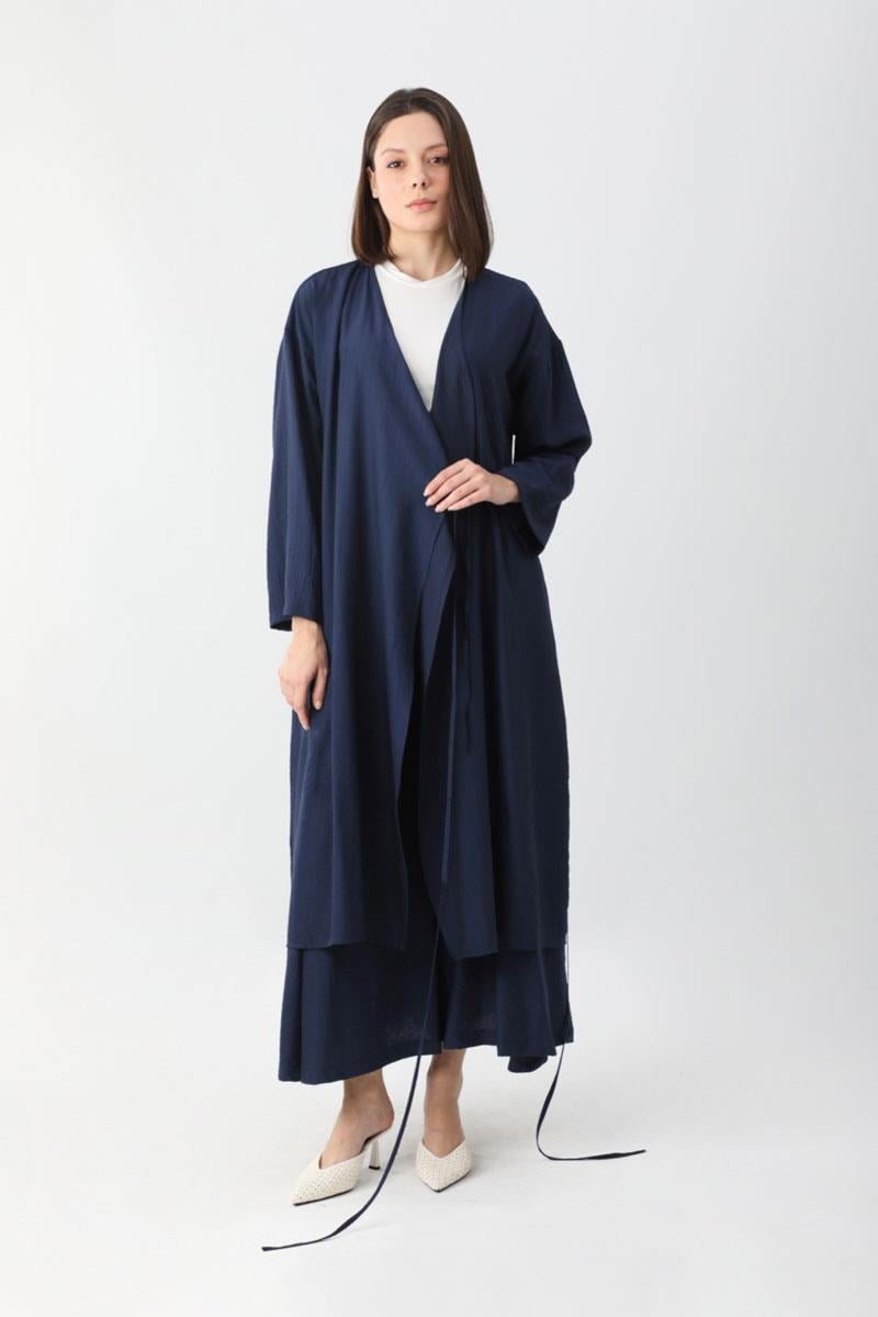 Uzun Kimono Takım Lacivert