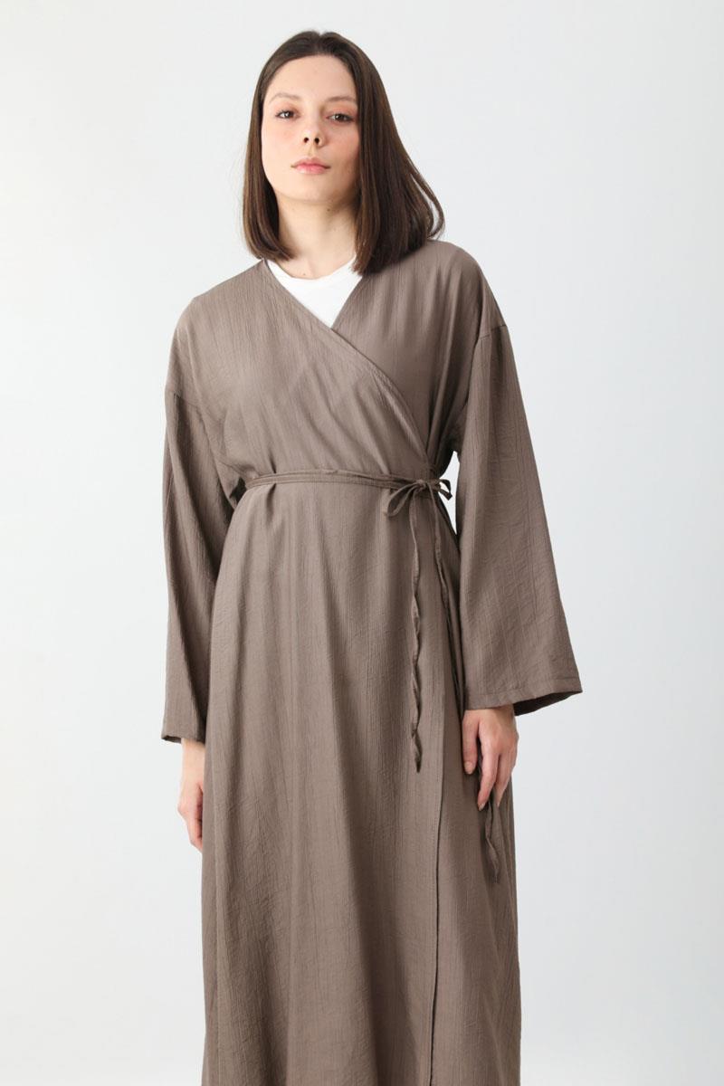 Uzun Kimono Takım Toprak