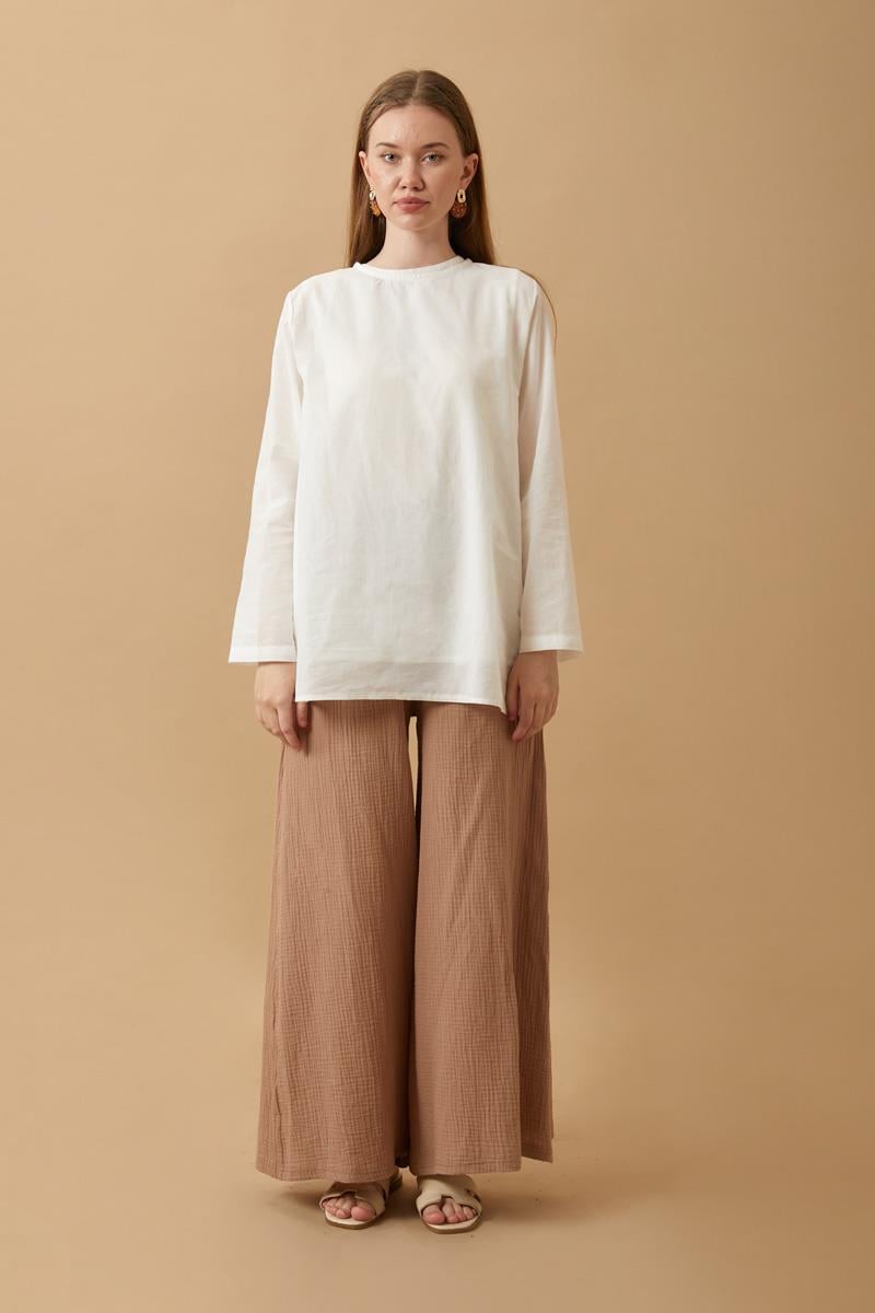 Uzun Kollu Kısa Boy Vual Astar Beyaz