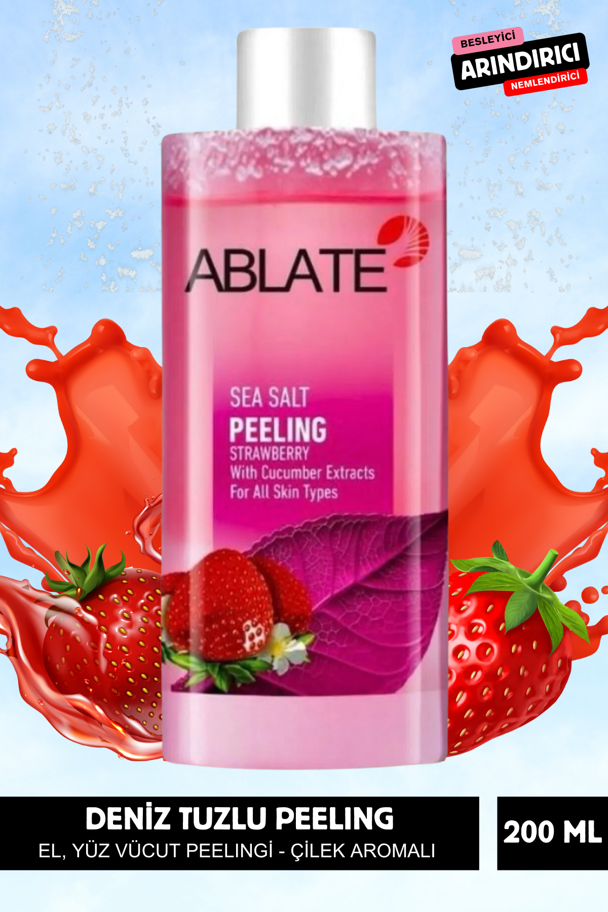 Ablate El, Ayak & Vücut Peeling Çilek Aromalı 200 MlAblate