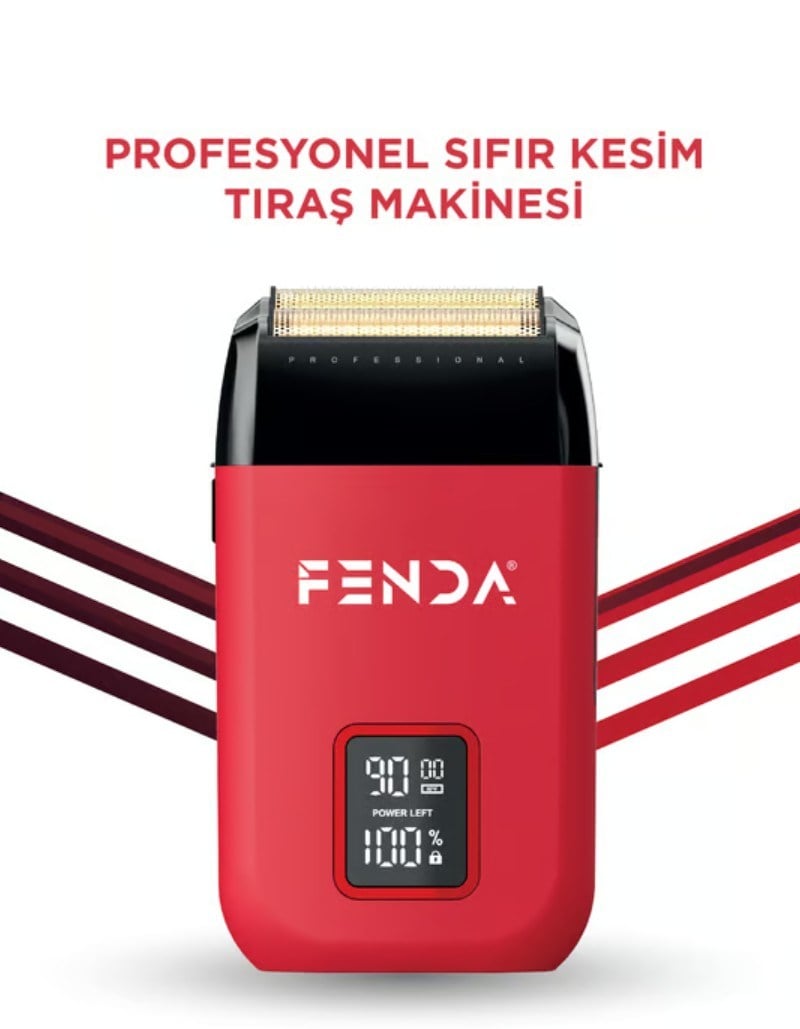 Fenda Silindir Sıfırlama Tıraş Makinesi Kırmızı FND0008Fenda
