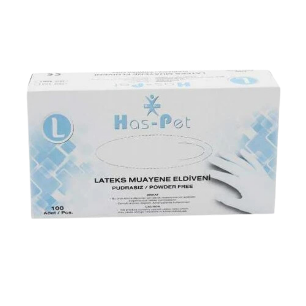 Haspet Latex Pudralı Eldiven L Beden 100'lüHaspet